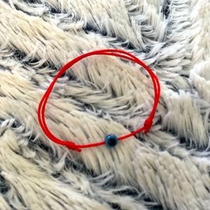 Bundle of 2 Kids Kabbalah evil eye red string bracelet OS -adjustable Handmade